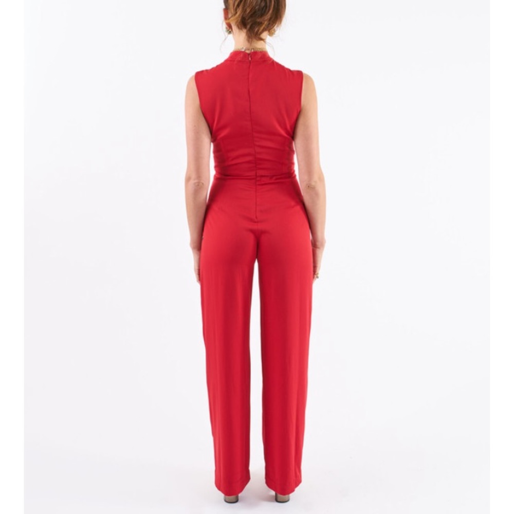 Sold Rachel Antonoff RED JUMPSUIT disco plunge - Picture 4 of 8